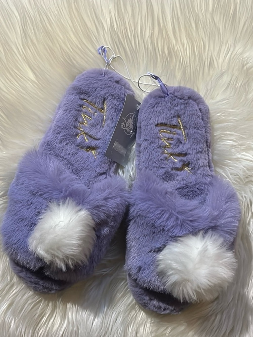 Disney Purple Tinker Bell Slippers for Adults